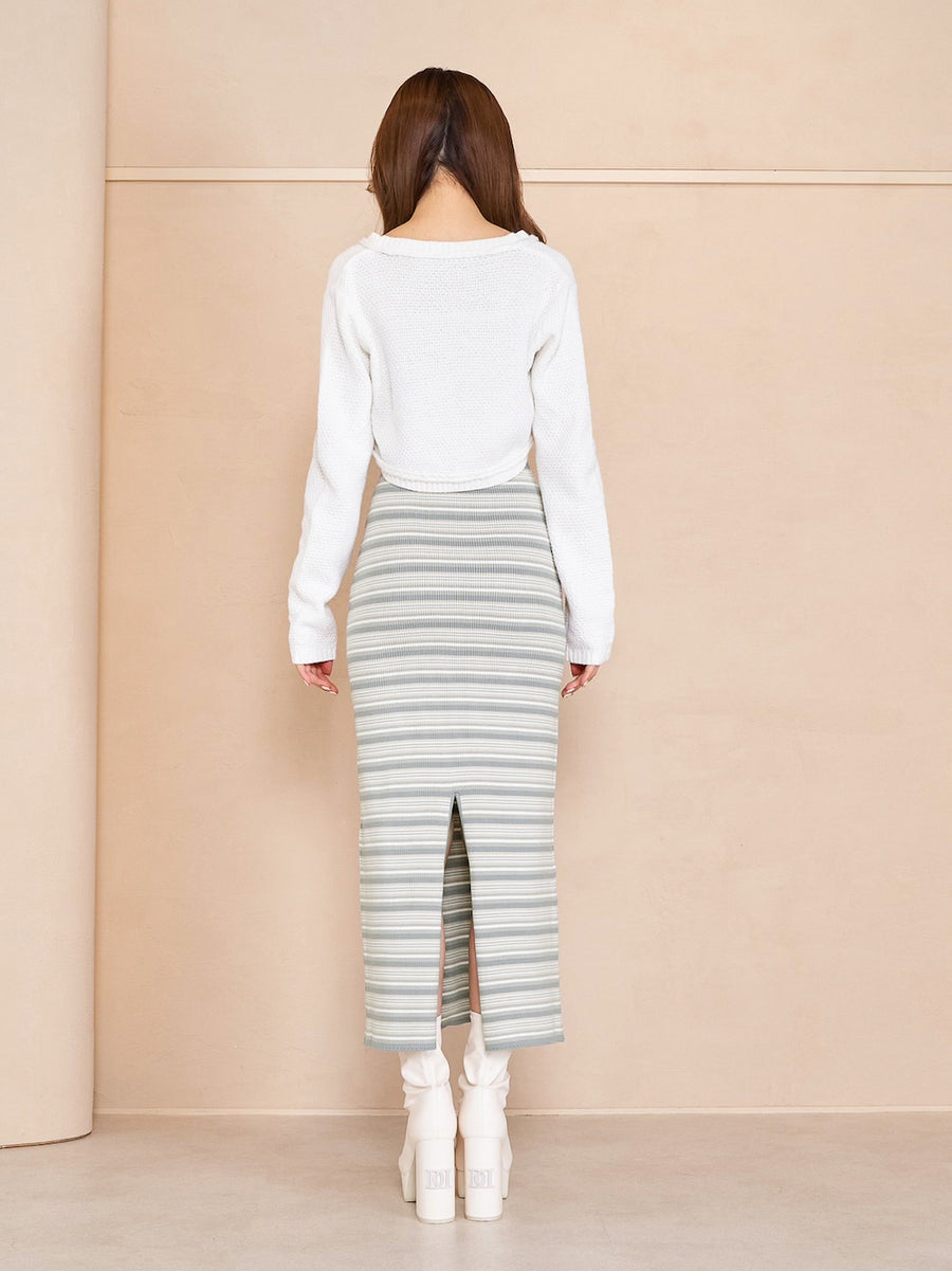 アンサンブルマルチボーダーロングワンピース