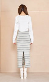 アンサンブルマルチボーダーロングワンピース