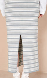 アンサンブルマルチボーダーロングワンピース