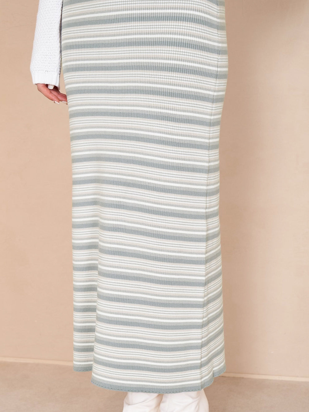 アンサンブルマルチボーダーロングワンピース