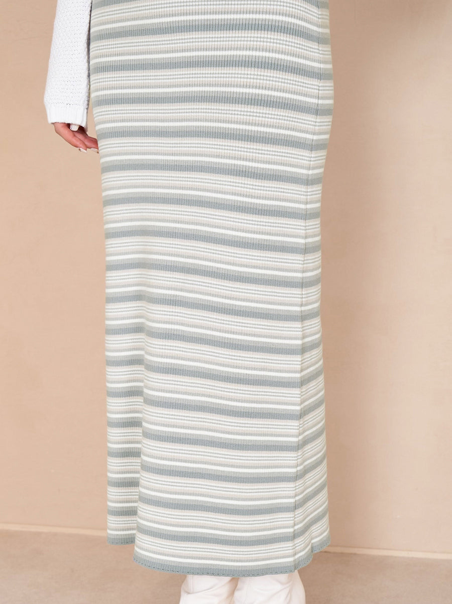 アンサンブルマルチボーダーロングワンピース