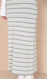 アンサンブルマルチボーダーロングワンピース