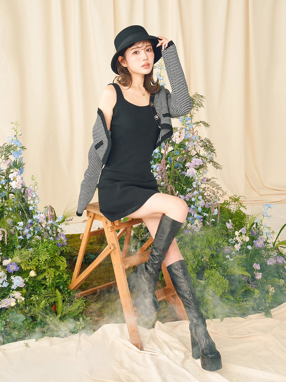 バ*郎様 ダーリッチ ストライプミニワンピース 半袖 ベージュ アンサンブルストライプミニワンピース – Darich (ダーリッチ)