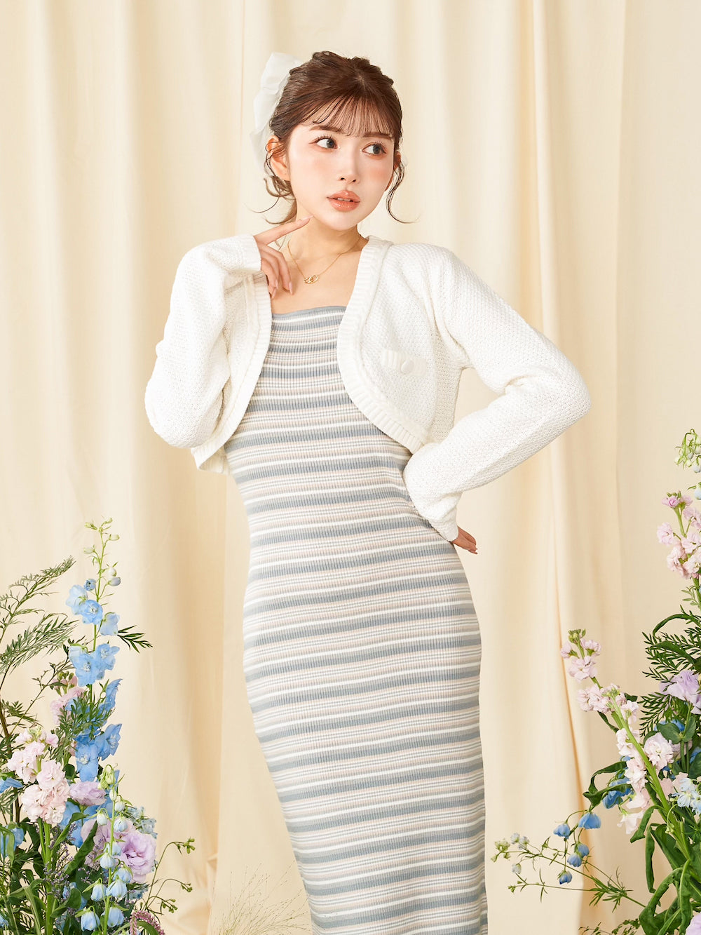 アンサンブルマルチボーダーロングワンピース – Darich