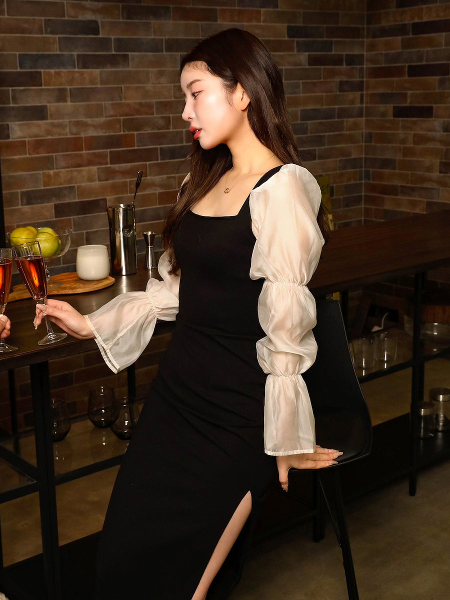 モデル：160cm（着用サイズ：FREE　着用カラー：BLK）