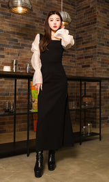 モデル：160cm（着用サイズ：FREE　着用カラー：BLK）