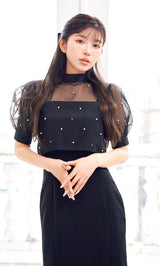 モデル：160cm（着用サイズ：FREE　着用カラー：BLK）