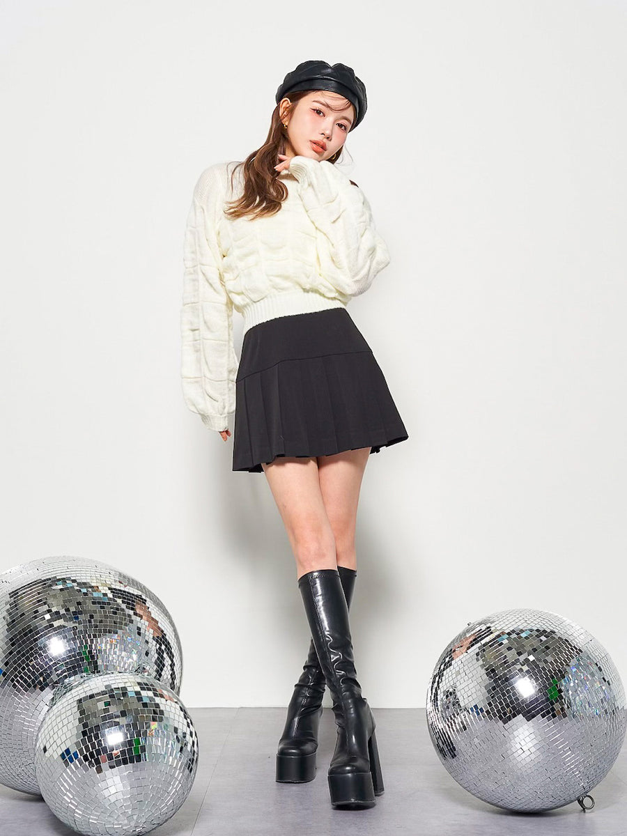 ポイントプリーツミニスカート