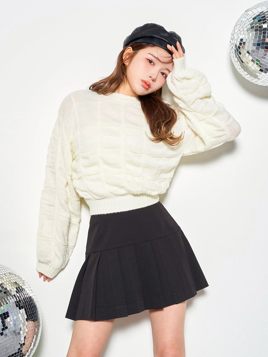 ポイントプリーツミニスカート